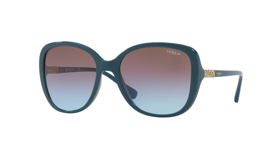 Vogue VO5154SB Single Vision Prescription Sunglasses VO5154SB-246348-56 - Lens Diameter 56 mm, Frame Color Petroleum Green