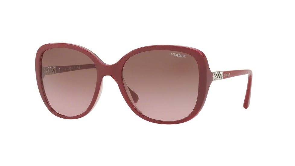 Vogue VO5154SB Single Vision Prescription Sunglasses VO5154SB-253714-56 - Lens Diameter 56 mm, Frame Color Top Red/opal Pink