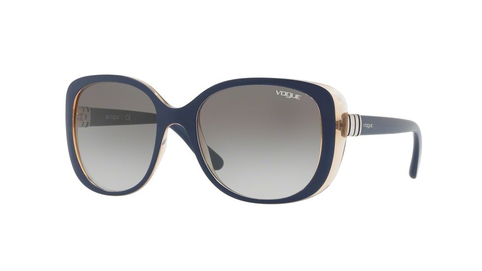 Vogue VO5155S Single Vision Prescription Sunglasses VO5155S-246611-55 - Lens Diameter 55 mm, Frame Color Top Blue/serigraphy