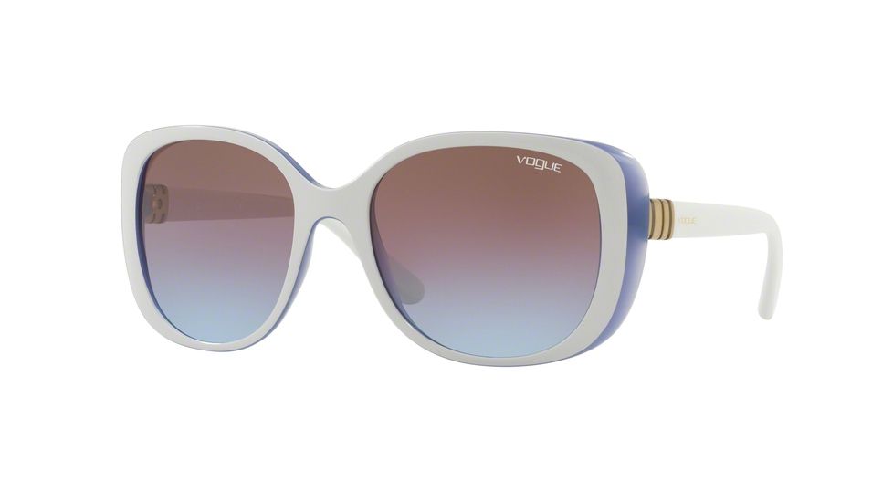 Vogue VO5155S Single Vision Prescription Sunglasses VO5155S-259448-55 - Lens Diameter 55 mm, Frame Color Top Beige/azure