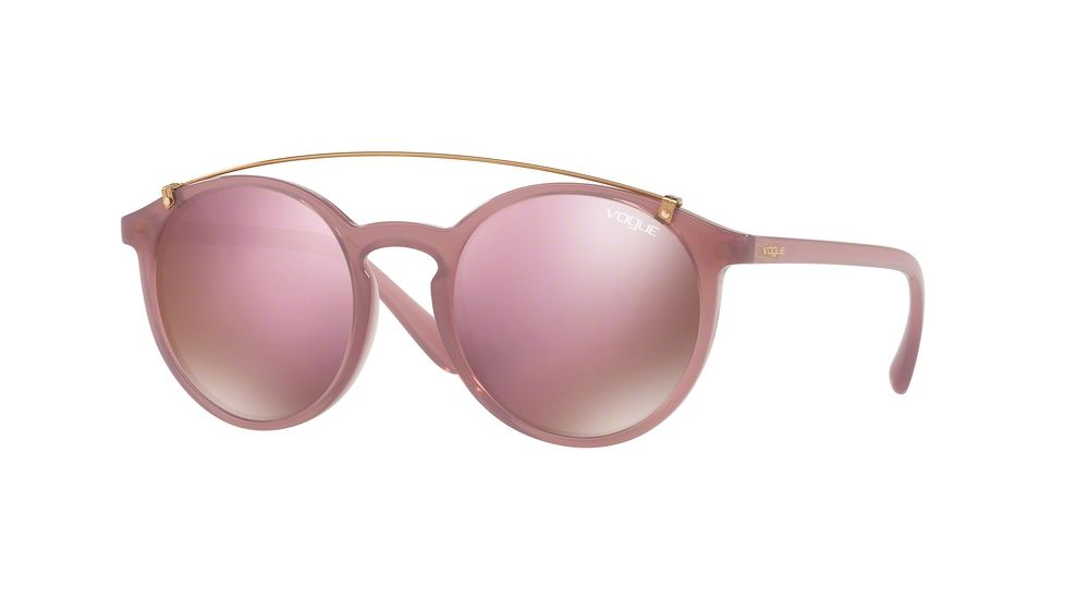 Vogue VO5161S Single Vision Prescription Sunglasses VO5161S-25355R-51 - Lens Diameter 51 mm, Frame Color Opal Pink