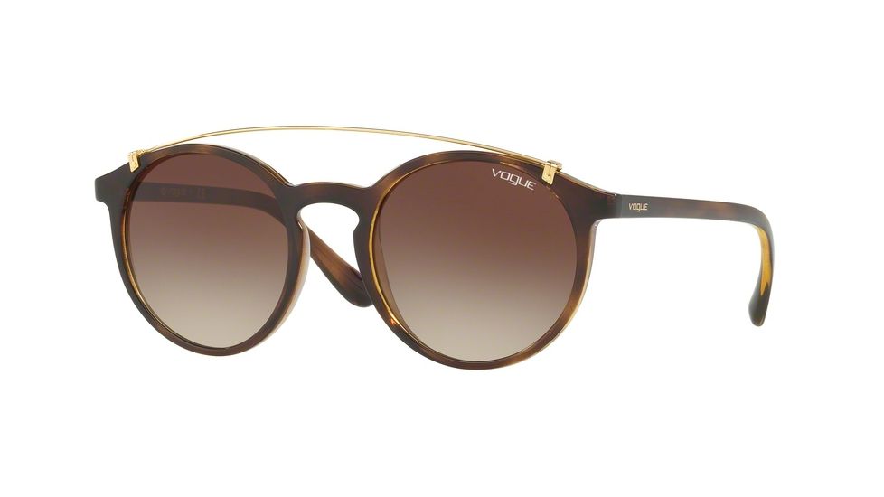 Vogue VO5161S Single Vision Prescription Sunglasses VO5161S-W65613-51 - Lens Diameter 51 mm, Frame Color Dark Havana