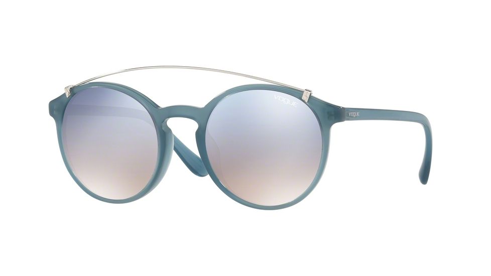 Vogue VO5161SF Single Vision Prescription Sunglasses VO5161SF-25417B-53 - Lens Diameter 53 mm, Frame Color Opal Azure