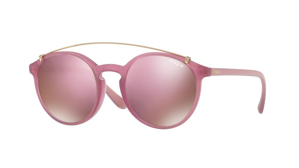 Vogue VO5161SF Single Vision Prescription Sunglasses VO5161SF-25425R-53 - Lens Diameter 53 mm, Frame Color Opal Pink Violet