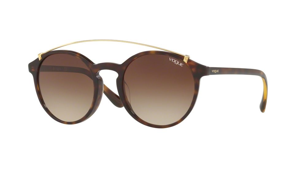 Vogue VO5161SF Single Vision Prescription Sunglasses VO5161SF-W65613-53 - Lens Diameter 53 mm, Frame Color Dark Havana