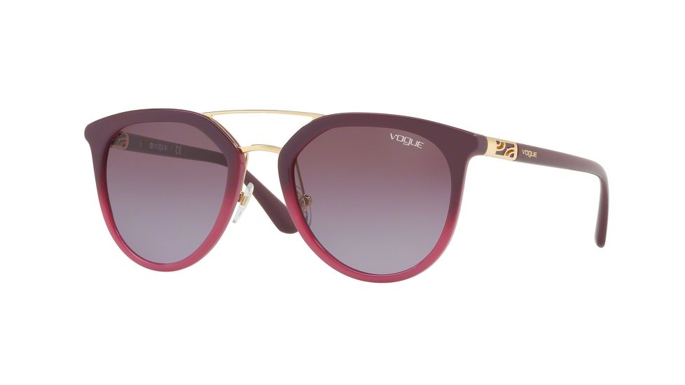 Vogue VO5164S Progressive Prescription Sunglasses VO5164S-25578H-52 - Lens Diameter 52 mm, Frame Color Opal Violet Gradient Violet