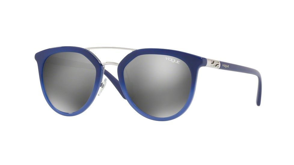 Vogue VO5164S Progressive Prescription Sunglasses VO5164S-25596G-52 - Lens Diameter 52 mm, Frame Color Opal Blue Gradient Blue
