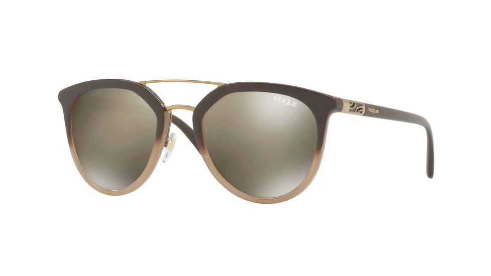 Vogue VO5164S Progressive Prescription Sunglasses VO5164S-25605A-52 - Lens Diameter 52 mm, Frame Color Opal Brown Gradient Brown