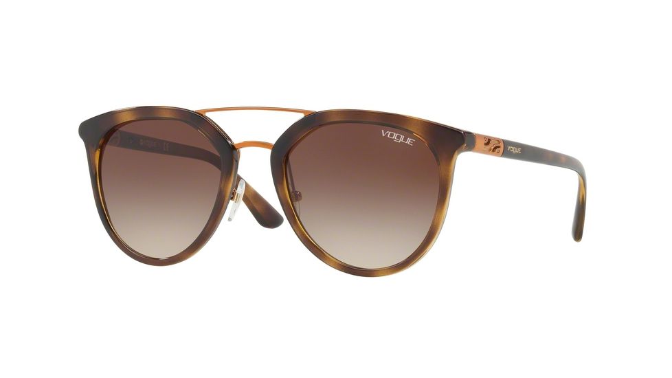 Vogue VO5164S Progressive Prescription Sunglasses VO5164S-W65613-52 - Lens Diameter 52 mm, Frame Color Dark Havana