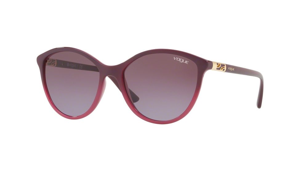 Vogue VO5165S Single Vision Prescription Sunglasses VO5165S-25578H-55 - Lens Diameter 55 mm, Frame Color Opal Violet Gradient Violet
