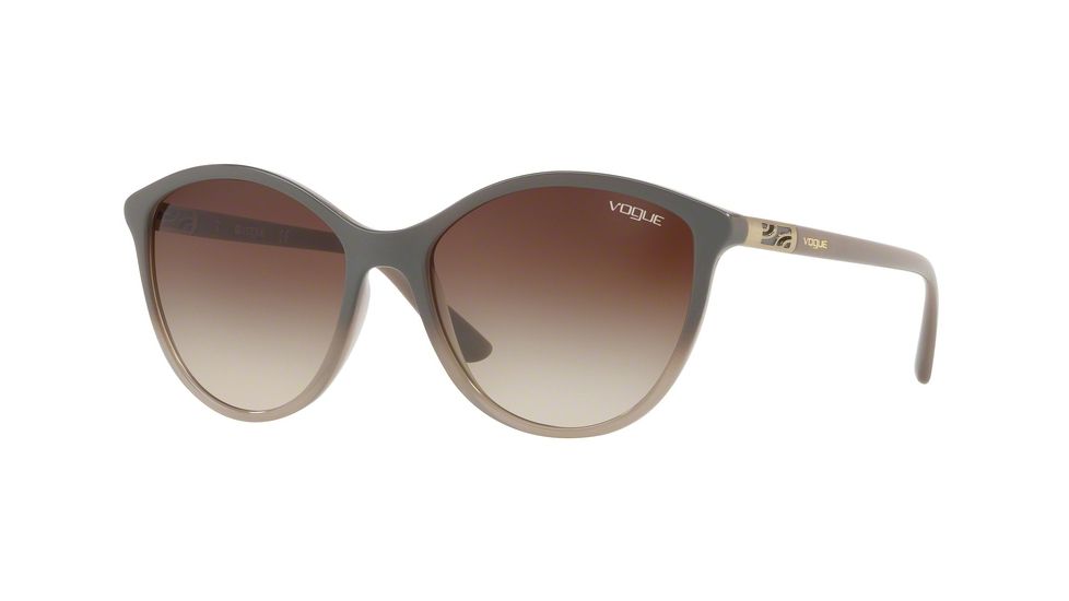 Vogue VO5165S Single Vision Prescription Sunglasses VO5165S-255813-55 - Lens Diameter 55 mm, Frame Color Opal Grey Gradient Grey