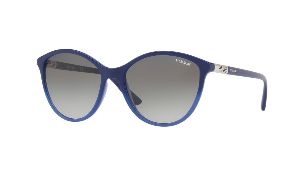 Vogue VO5165S Single Vision Prescription Sunglasses VO5165S-255911-55 - Lens Diameter 55 mm, Frame Color Opal Blue Gradient Blue