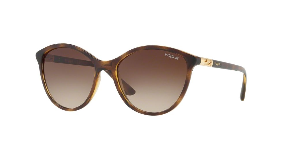 Vogue VO5165S Single Vision Prescription Sunglasses VO5165S-W65613-55 - Lens Diameter 55 mm, Frame Color Dark Havana