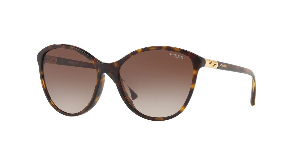 Vogue VO5165SF Single Vision Prescription Sunglasses VO5165SF-W65613-57 - Lens Diameter 57 mm, Frame Color Dark Havana