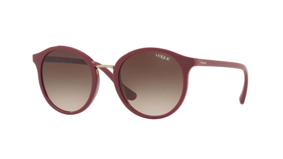 Vogue VO5166S Single Vision Prescription Sunglasses VO5166S-256613-51 - Lens Diameter 51 mm, Frame Color Dark Red