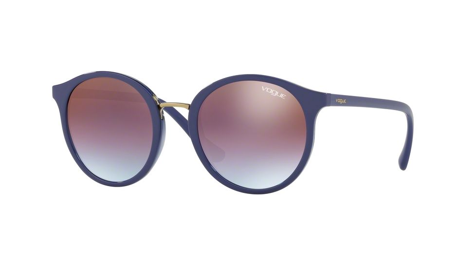 Vogue VO5166S Single Vision Prescription Sunglasses VO5166S-2619H7-51 - Lens Diameter 51 mm, Frame Color Top Bluette/transp Bluette