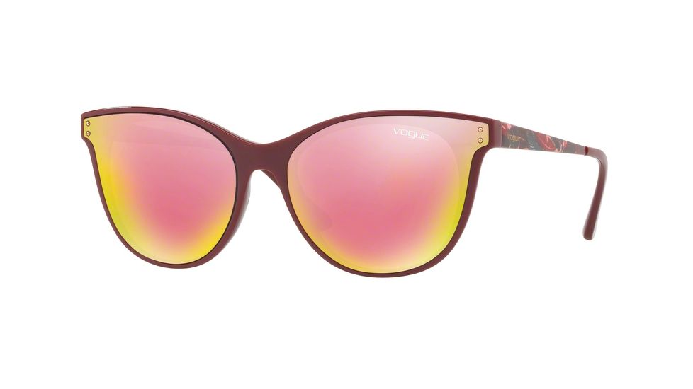 Vogue VO5205S Single Vision Prescription Sunglasses VO5205S-25664Z-62 - Lens Diameter 62 mm, Frame Color Dark Red