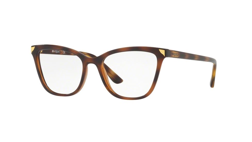 Vogue VO5206 Single Vision Prescription Eyeglasses 2386-51 - Top Havana/light Brown Frame