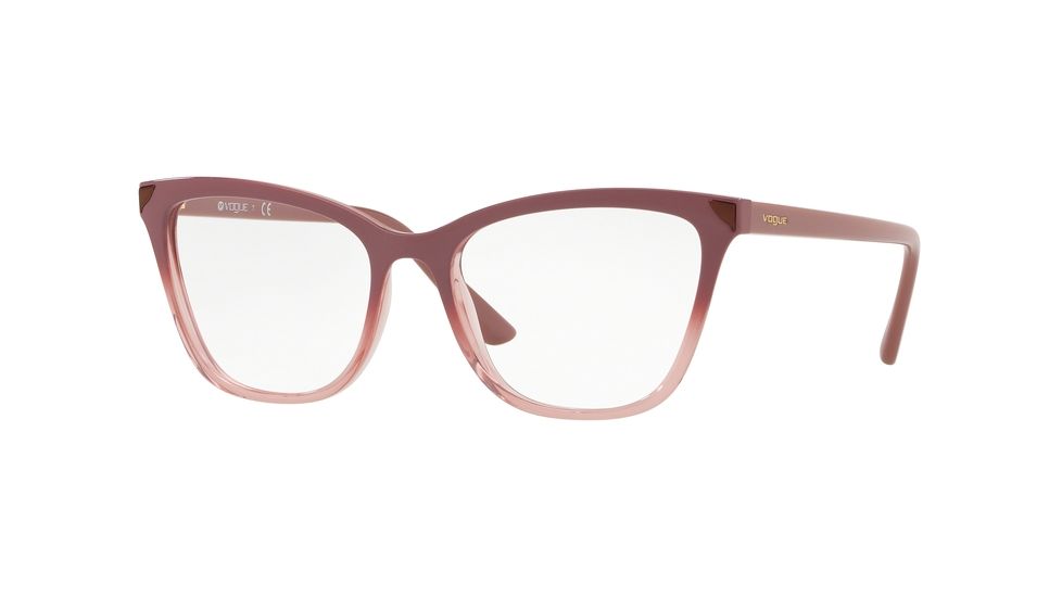 Vogue VO5206 Single Vision Prescription Eyeglasses 2554-51 - Transp Pink Grad Antique Pink Frame