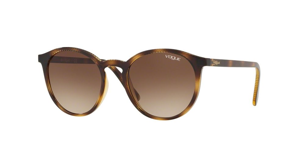 Vogue VO5215S Progressive Prescription Sunglasses, 51mm, Dark Havana, VO5215S-W65613-51-PRO