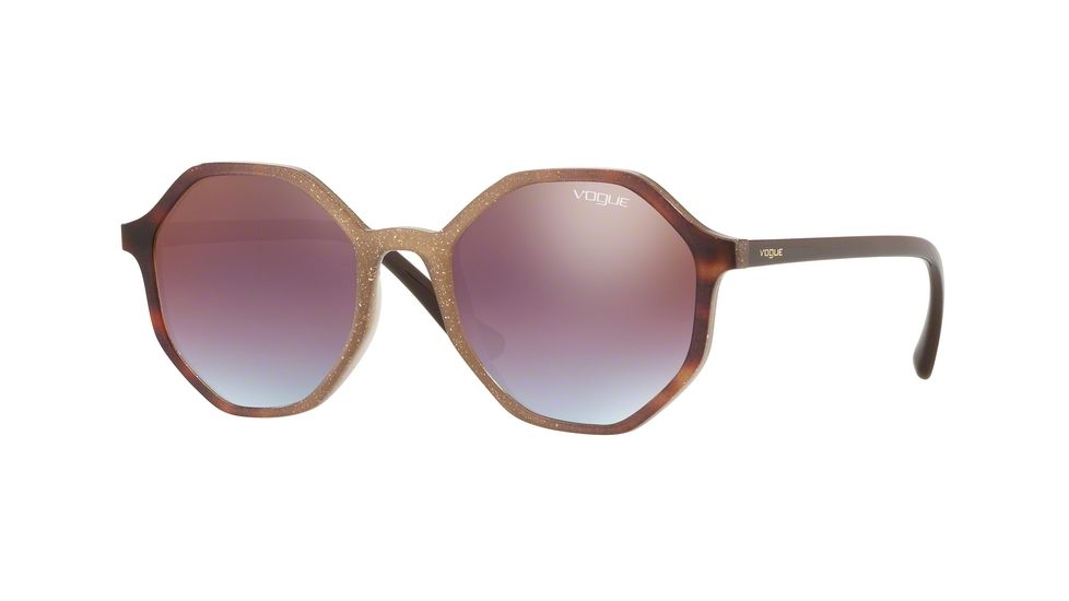 Vogue VO5222S Bifocal Prescription Sunglasses, 52mm, Opal Beige Gliett Grad Havana, VO5222S-2639H7-52-BI