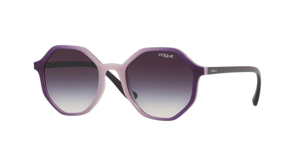 Vogue VO5222S Bifocal Prescription Sunglasses VO5222S-264036-52 - Lens Diameter 52 mm, Frame Color Opal Violet Glitt Grad Violet