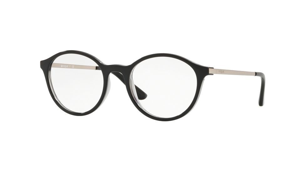 Vogue VO5223 Eyeglass Frames 2385-50 - Top Black/transparent Grey Frame