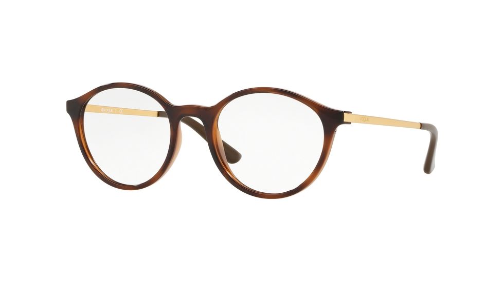 Vogue VO5223 Eyeglass Frames 2386-50 - Top Havana/transp Light Brown Frame