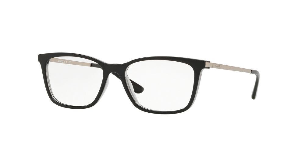 Vogue VO5224 Eyeglass Frames 2385-51 - Top Black/transparent Grey Frame