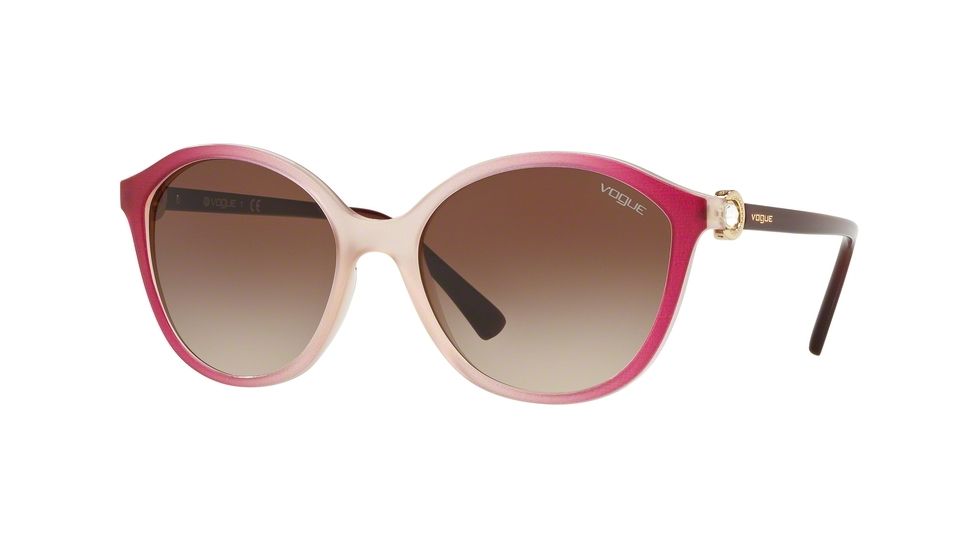Vogue VO5229SB Prescription Sunglasses VO5229SB-264413-57 - Lens Diameter 57 mm, Frame Color Transp Purple Grad Bordeaux