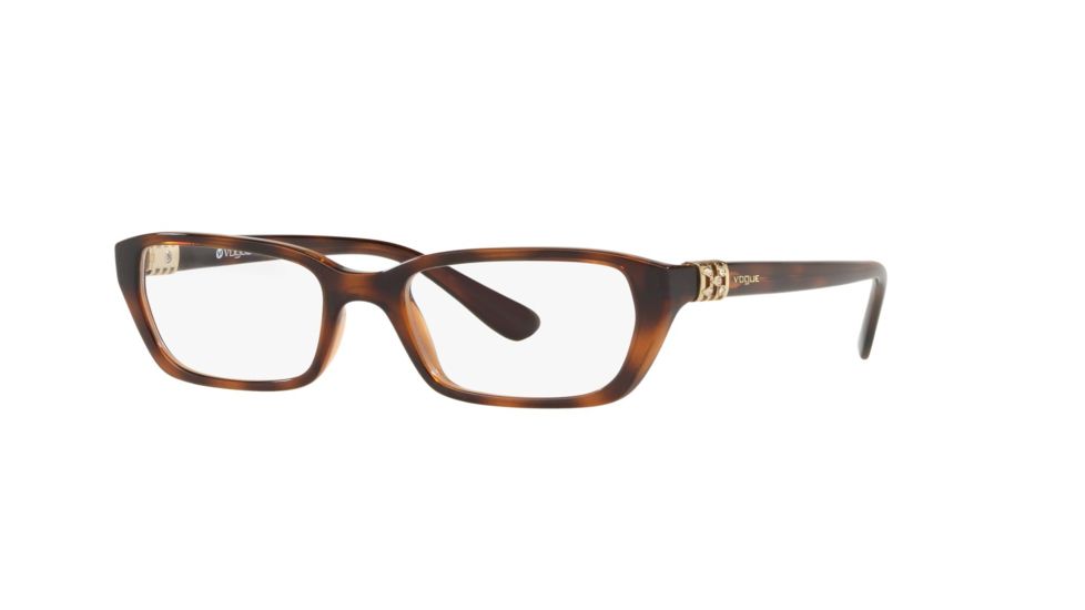 Vogue VO5241B Progressive Prescription Eyeglasses 2386-50 - Top Dark Havana/light Brown Frame
