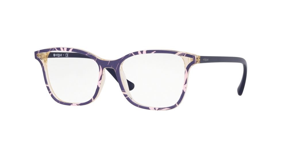 Vogue VO5256 Eyeglass Frames 2696-53 - Top Blue/Text Pink Yellow Tr