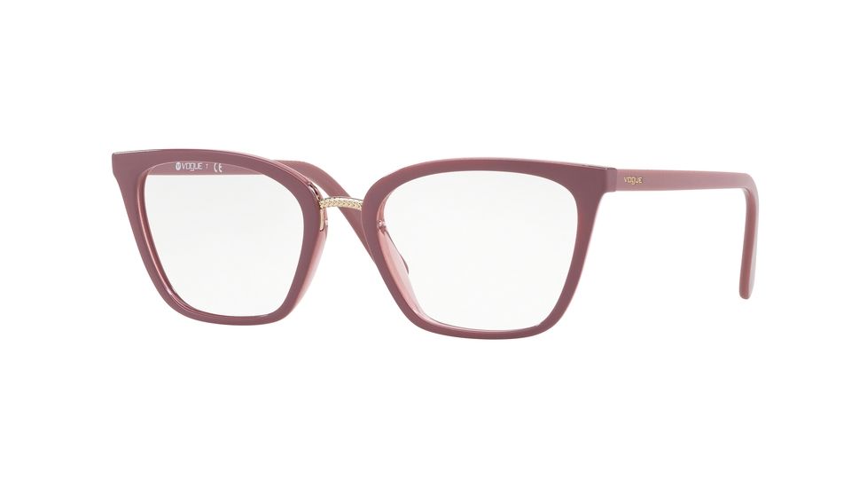 Vogue VO5260 Prescription Eyeglasses, 51mm, Top Antique Pink/Pink Transp, VO5260-2554-51-SV