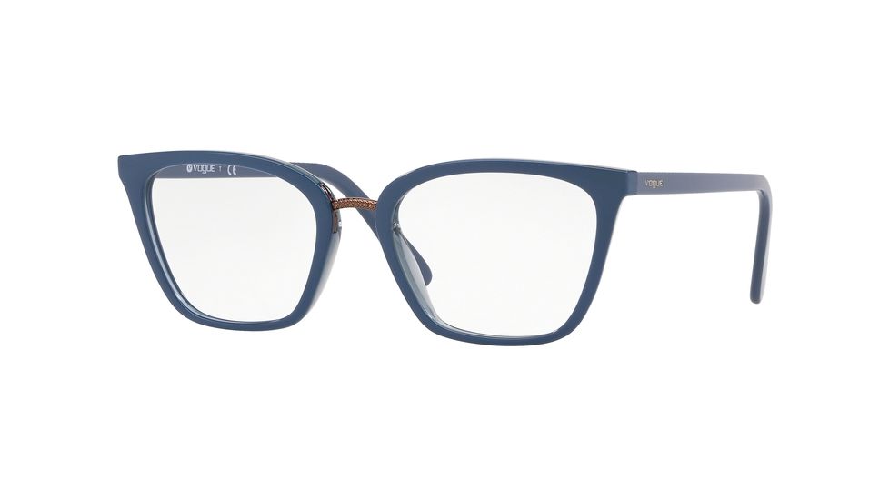 Vogue VO5260 Prescription Eyeglasses, 51mm, Top Blue/Transparent Blue, VO5260-2700-51-SV