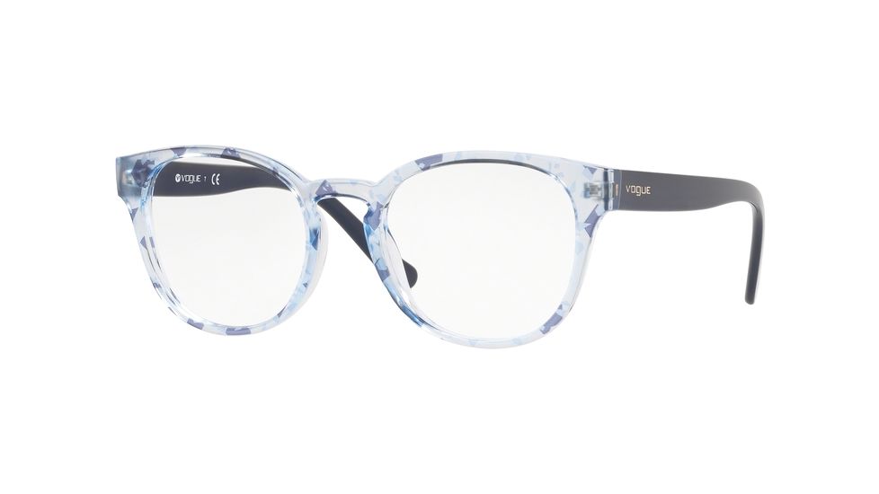 Vogue VO5272 Eyeglass Frames 2727-49 - Text Stripes Azz/Blue Tr Blue