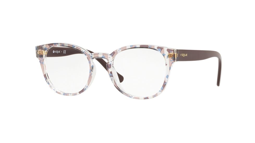Vogue VO5272 Eyeglass Frames 2730-49 - Text Stripes Brown/Blue Transp