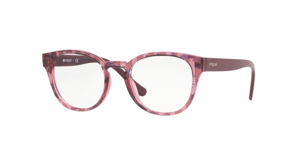 Vogue VO5272 Eyeglass Frames 2731-49 - Text Stripes Brn/Blue Tr Dkblu