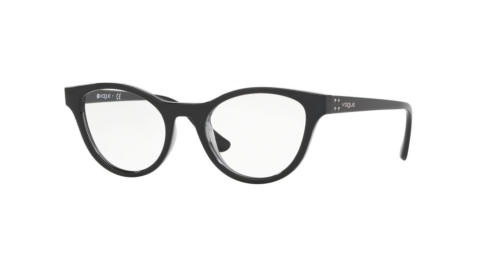 Vogue VO5274B Eyeglass Frames 2385-49 - Top Black/Transparent Grey