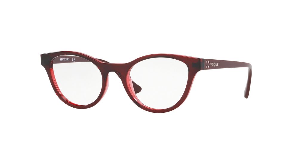 Vogue VO5274B Eyeglass Frames 2636-49 - Transp Bordeaux/Transp Red