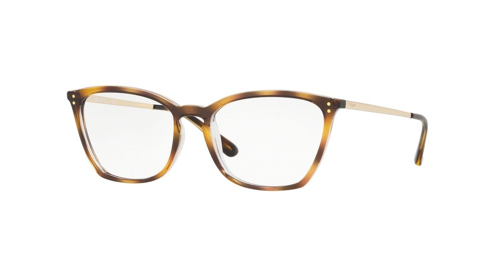 Vogue VO5277 Prescription Eyeglasses, 51mm, Top Light Havana/Transparent, VO5277-1916-51-SV