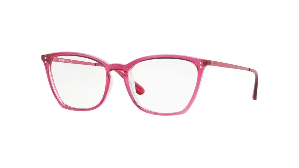 Vogue VO5277 Prescription Eyeglasses, 51mm, Top Transp Red/Crystal, VO5277-2733-51-SV