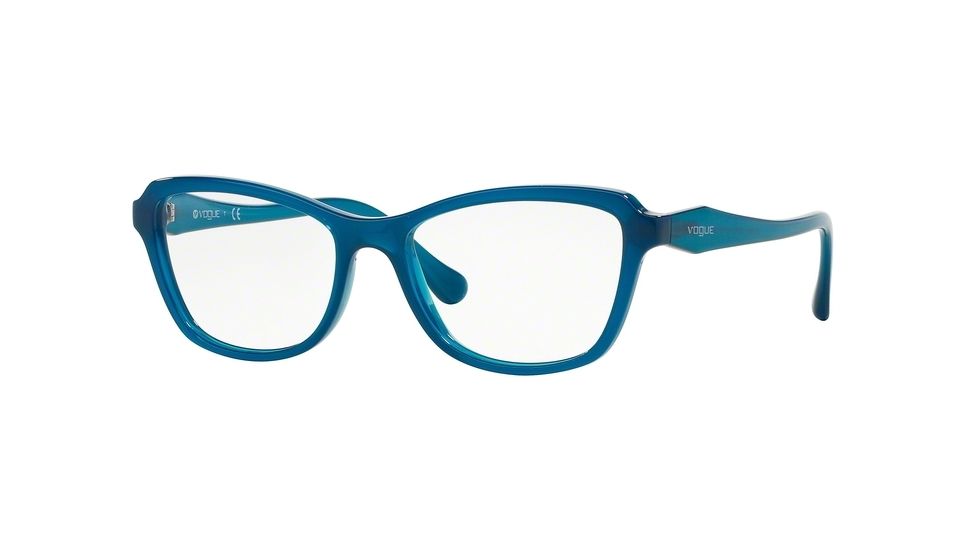 Vogue WAVED TEMPLE VO2957 Single Vision Prescription Eyeglasses 2109-51 - Opal Blue Frame