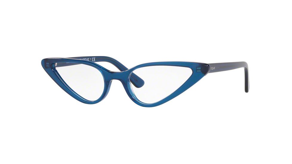 Vogue YOLA VO5281 Prescription Eyeglasses, 51mm, Transparent Dark Blue, VO5281-2065-51-SV