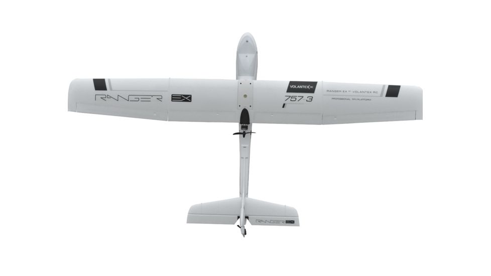Volantex Ranger EX Ready-To-Fly Airplane Drone w/ Battery, Charger, 2D Gimbal, White VLX757-3-RTF