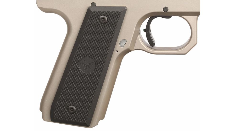 Volquartsen Firearms Aluminum Grips with Checkering for Ruger 22/45, Black VC45AC-B