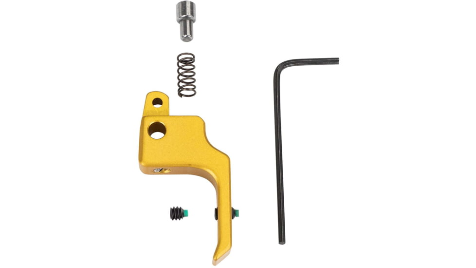 Volquartsen Firearms 19.22 Pistol Trigger, Ruger Mark III/Mark IV, Flat, Gold, VF4FT-G