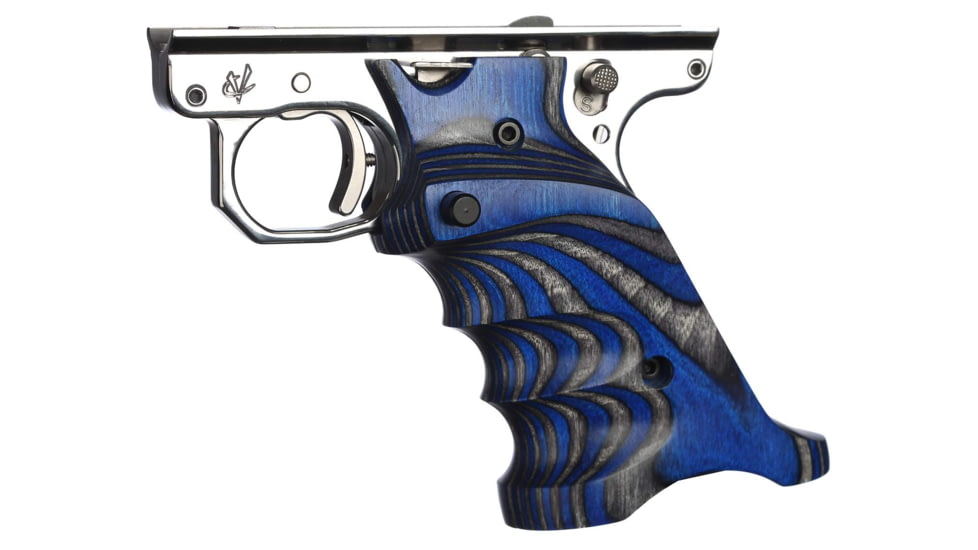 Volquartsen Firearms Laminated Wood Pistol Grips for MKIII, Blue, Right-Handed, VC3TRG-BL