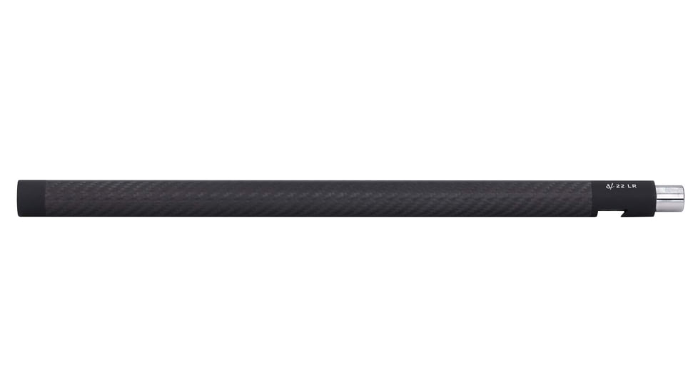 Volquartsen Firearms Lightweight Carbon Fiber Barrel, Ruger 10/22, 1-16 Twist, 1/2 x 28 Non-Threaded, Black Ends, VF10LCF-BE