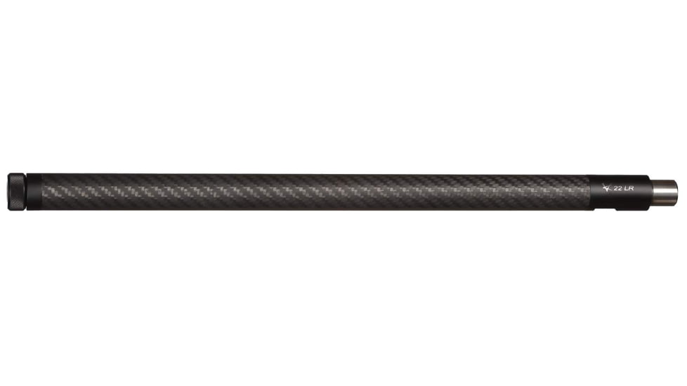 Volquartsen Firearms Lightweight Carbon Fiber Barrel, Ruger 10/22, 1-16 Twist, 1/2 x 28 Threaded, Black Ends, VF10LCF-CT-BE