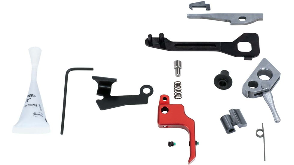 Volquartsen Firearms Ruger Mark III Pistol Competition Kit, Flat, 2.25 lb, Red, VC2PCK-0007